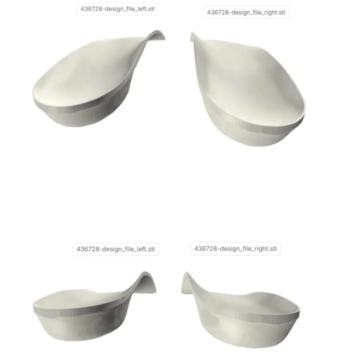 3D design preview of custom left and right orthotics made for heel pain and plantar fasciitis treatment